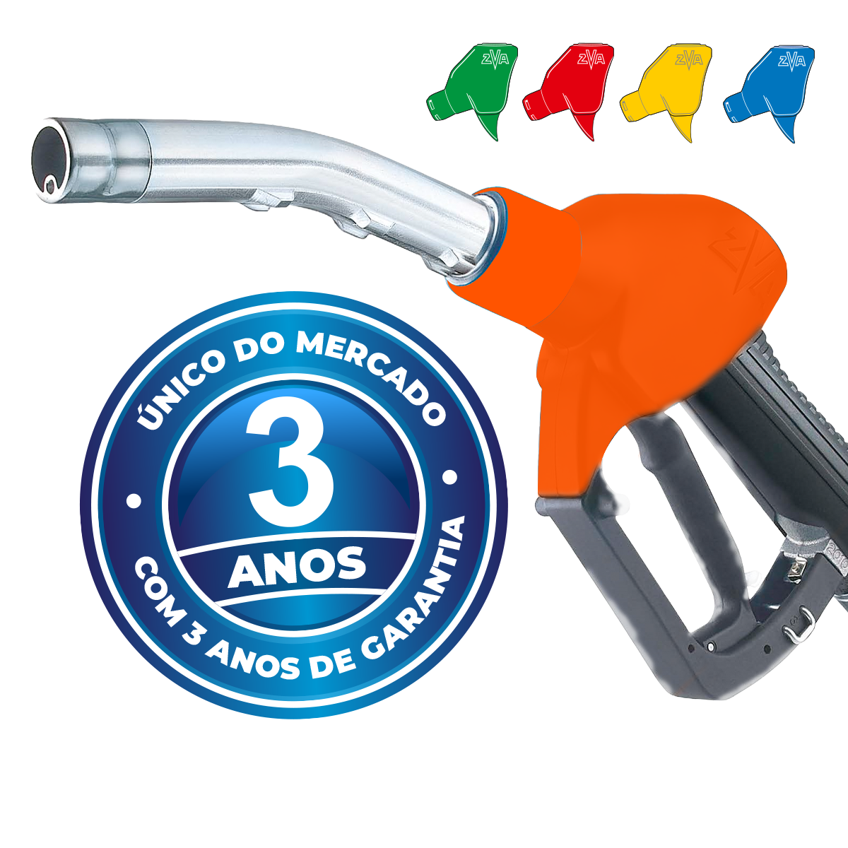 Bico Automotivo Automático 3/4pol - ZVA SL 2 ELAFLEX – LARANJA